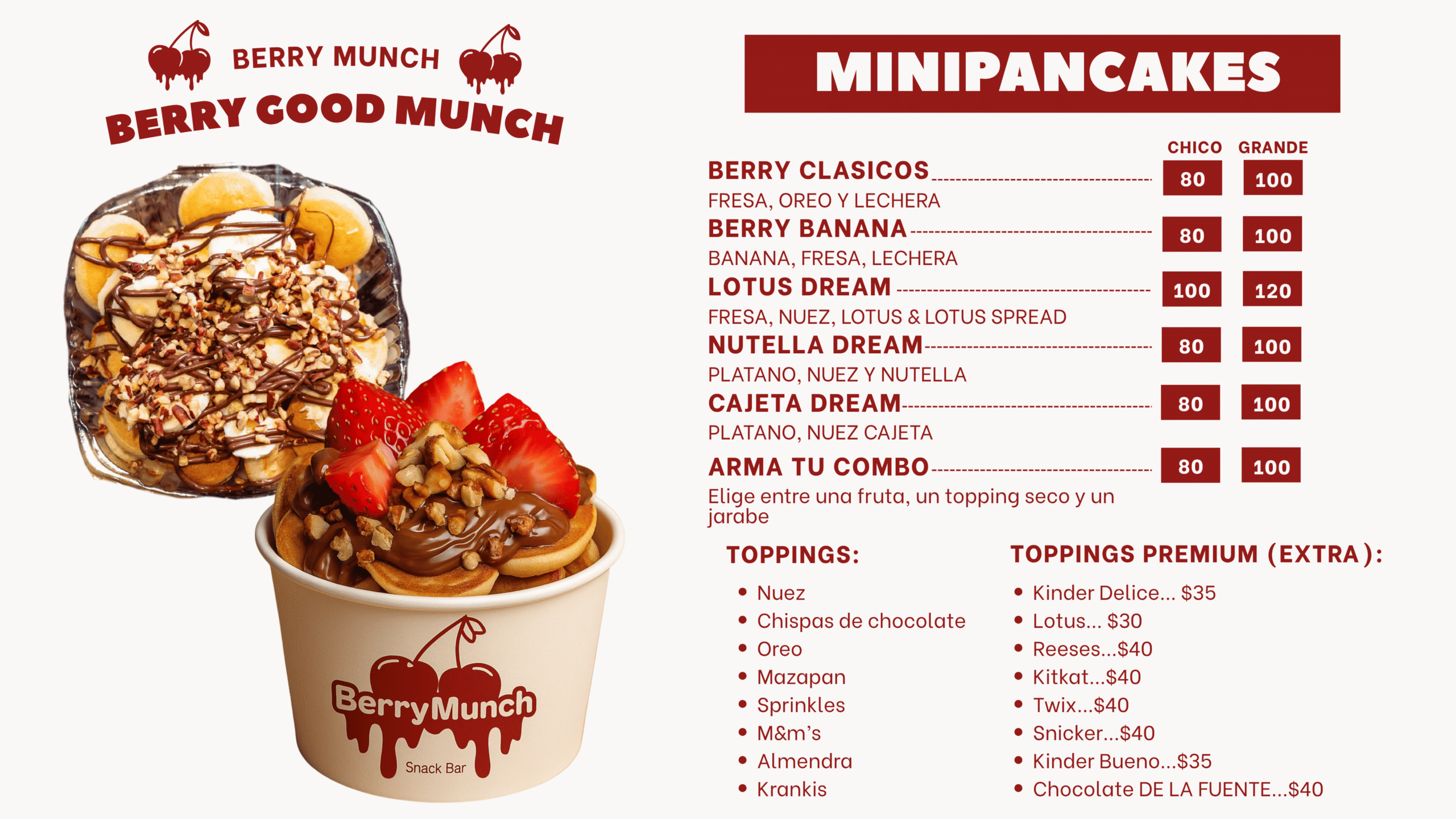 MINIPANCAKES BERRY MUNCH MENU
